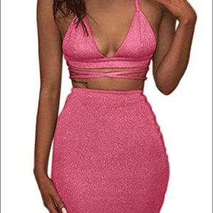 Glitter Two piece skirt and top